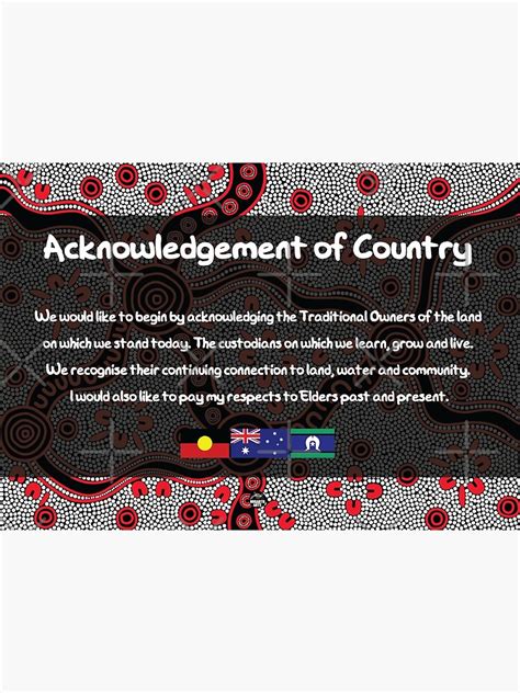 "Acknowledgement of Country - Authentic Aboriginal Art" Poster by ...