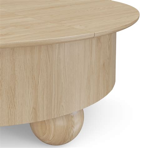 Sigrid 42.5" Storage Coffee Table - White Oak | Coffee table white