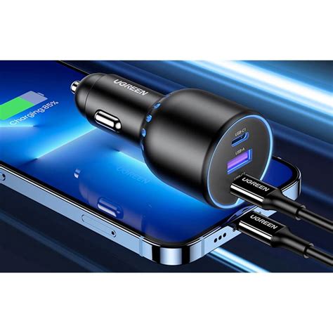 Ugreen CD293 Triple Fast Car Charger 130W (gray) Price — Dice.bg