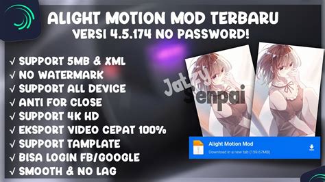 Alight Motion Mod Versi Terbaru No Password Unlock All