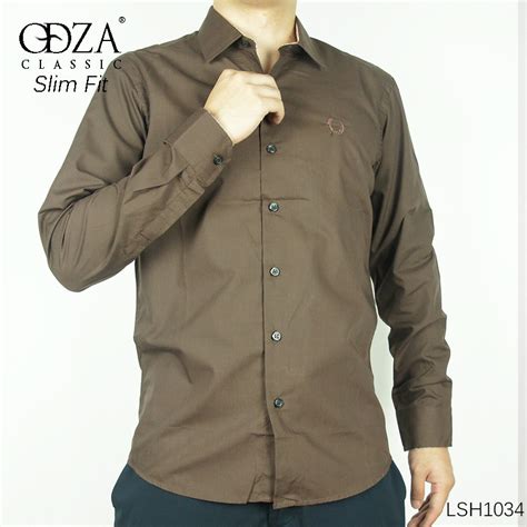 Jual Odza Classic Kemeja Polos Pria Lengan Panjang Formal Modern Slim