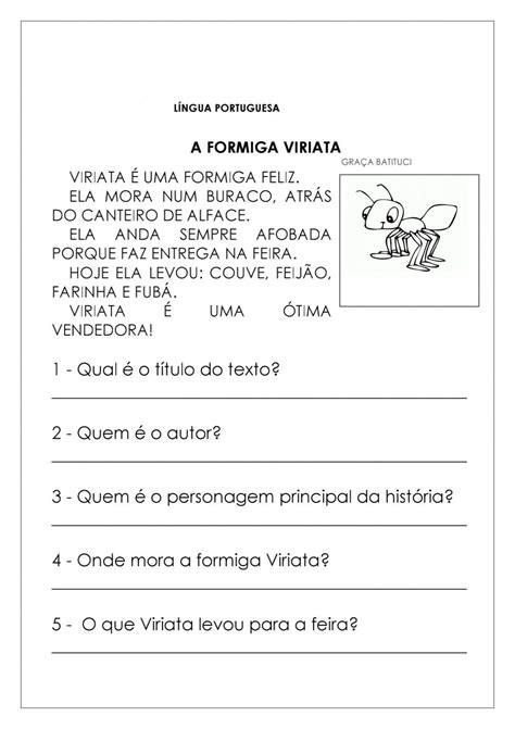 Plano De Aula De Portugues 3 Ano Leitura E Interpretação