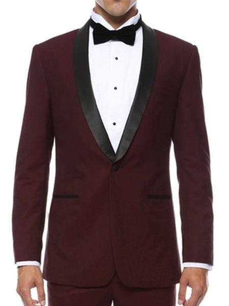 J38412 Mens Slim Fit Burgundy ~ Maroon Tuxedo