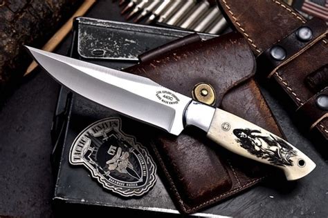 CFK Handmade 440C Custom NUDE WOMAN ART Scrimshaw Bone Hunting Skinner Knife EBay