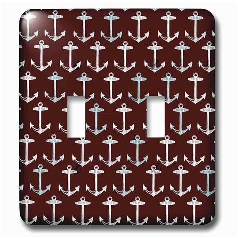 Nautical Collection Double Toggle Wallplate With Black And White