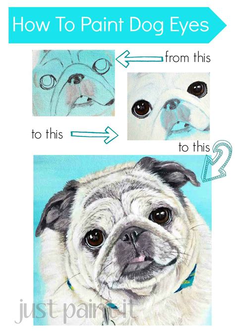 how to paint a dog's eyes
