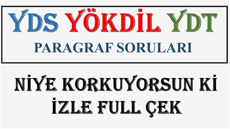 YDS YÖKDİL YDT Okuma Parçası Paragraf Soruları Nasıl Çözülür Taktikler