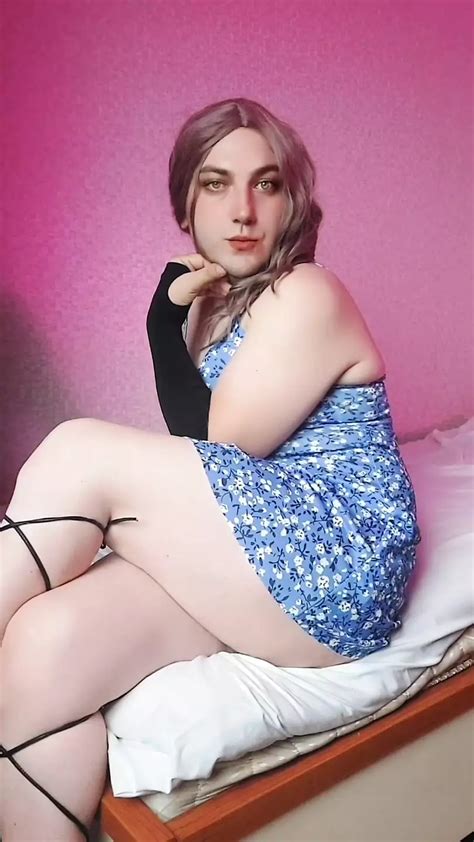 Nylon Shemale Mini Jeans Dress Sexy Legs Lady Boy Big Butt Big Ass Sissy Crossdresser XHamster