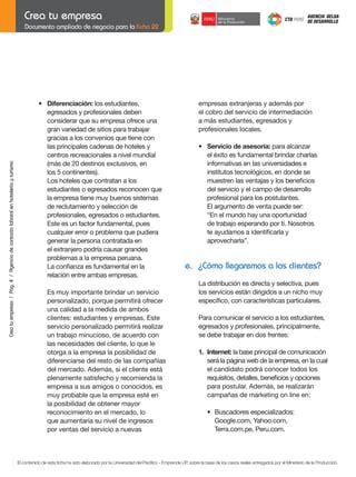 Crecemype Planes De Negocio Agencia Laboral Pdf