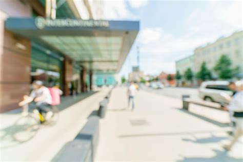 Premium Photo | Blurred background of a city street blurred photo of a ...