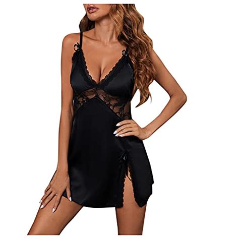Vrouwen Sexy Lingerie V Hals Satijn Mini Nachtkleding Kant Chemise Teddy Nachtkleding Womens