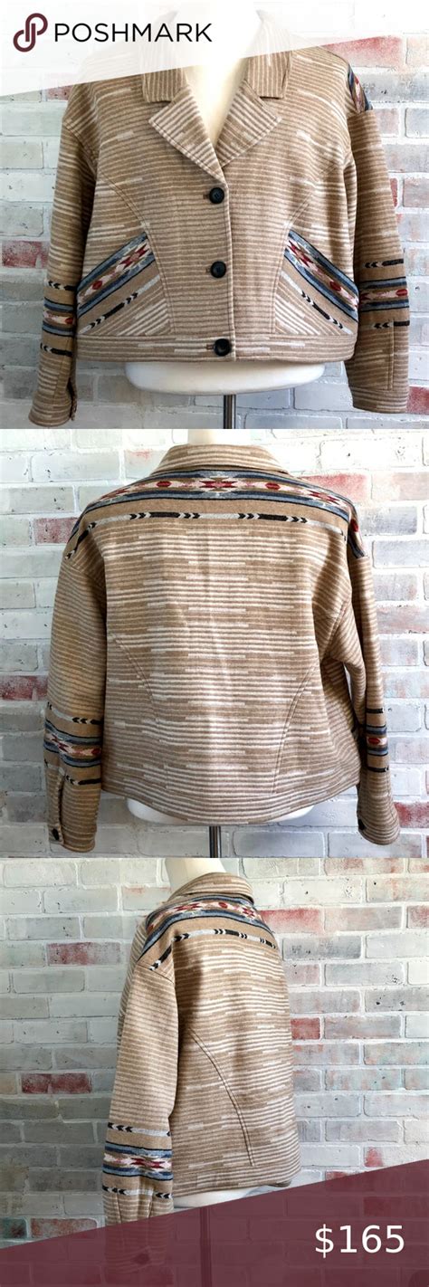 Pendleton Pure Virgin Wool Aztec Short Coat Jacket In Short Coat