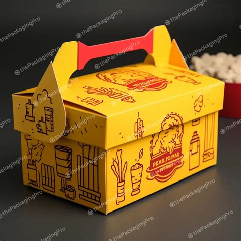disposable white custom logo packaging lunch paper boxes  handle