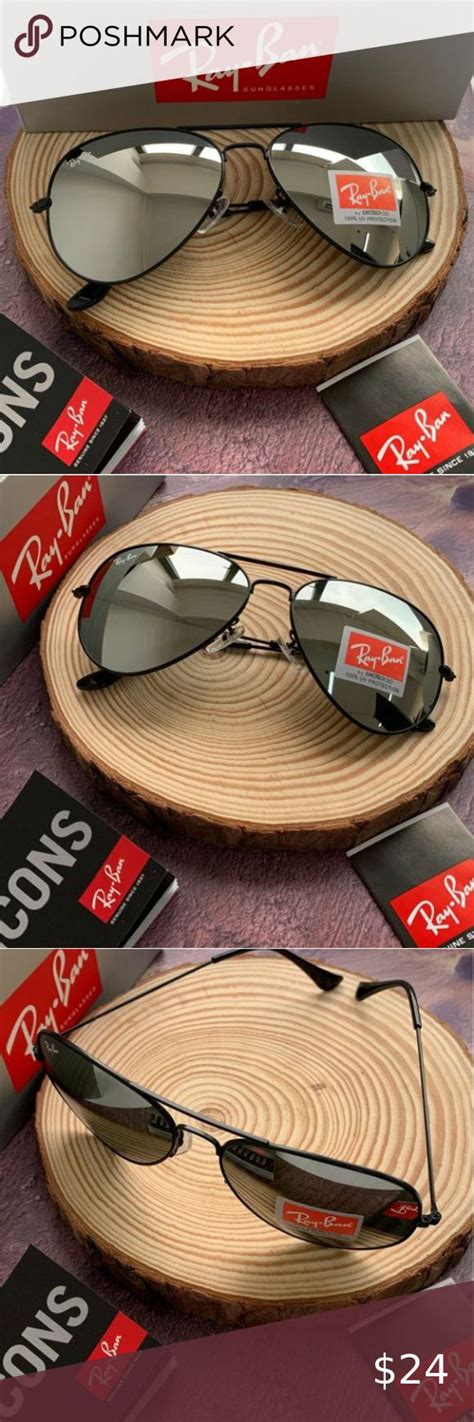 X Rayban Black Frame Silver Lens Mm Rb Aviator In