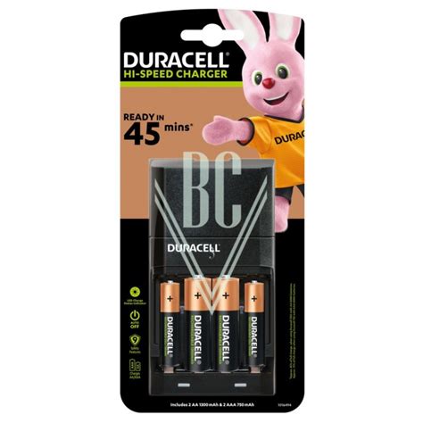 Duracell Ladegerät CEF27 45 Min inkl 2xAA 2xAAA Akkus