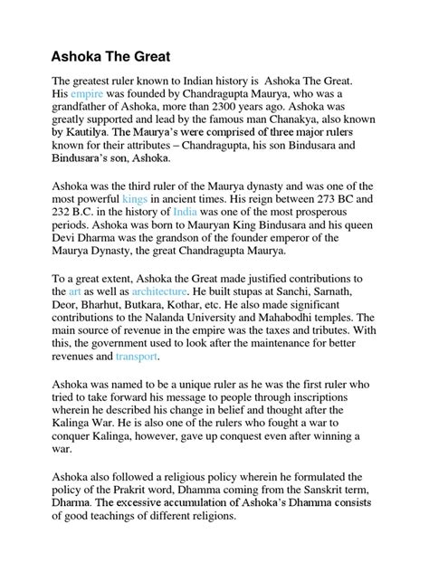 Ashoka the Great: An Analysis of the Life and Accomplishments of One of ...