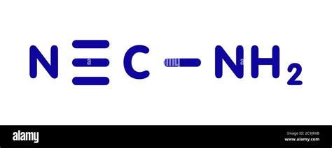 Cyanamide Molecule Used In Agriculture And Chemical Synthesis Blue