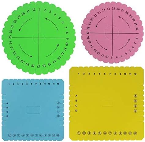 Kumihimo Disks Set Of 4 Different Looms Small Large Round Square