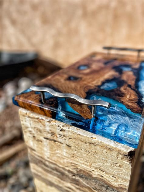 Stunning Epoxy Resin Live Edge Charcuterie Board | Etsy
