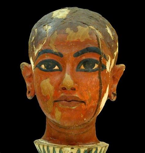 Sculpture Of The Head Of Young Pharaoh Tutankhamen He Appears To Have