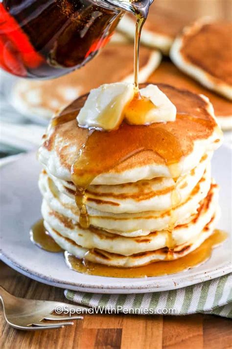 perfectly fluffy pancakes  scratch spend  pennies