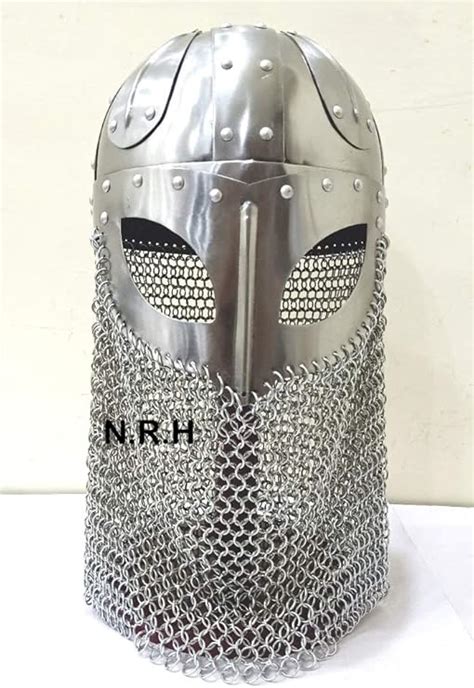 Casque De Combat M Di Val Viking En Acier De Calibre Et Cotte De