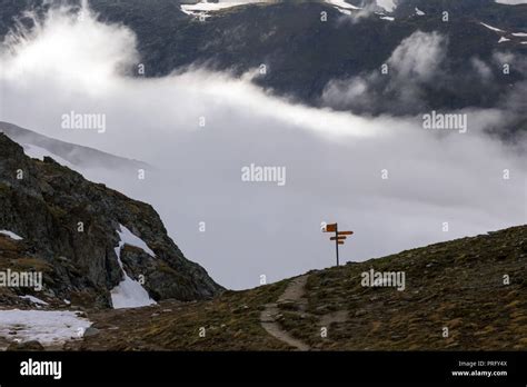 Hiking trails around Matterhorn, Switzerland Stock Photo - Alamy