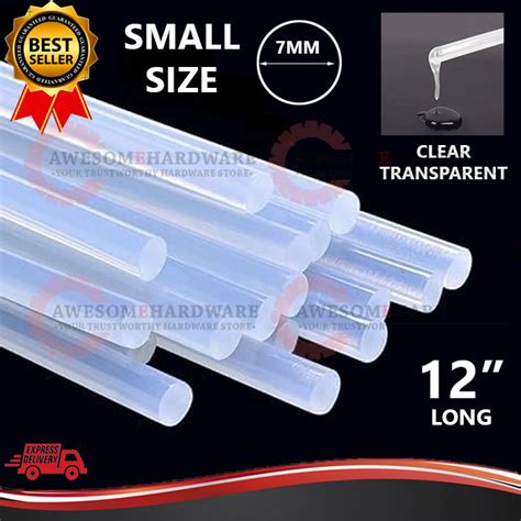 Made In Taiwan Small Size Mm X Mm Transparent Clear Hot Melt Glue Stick Batang Glu Hot