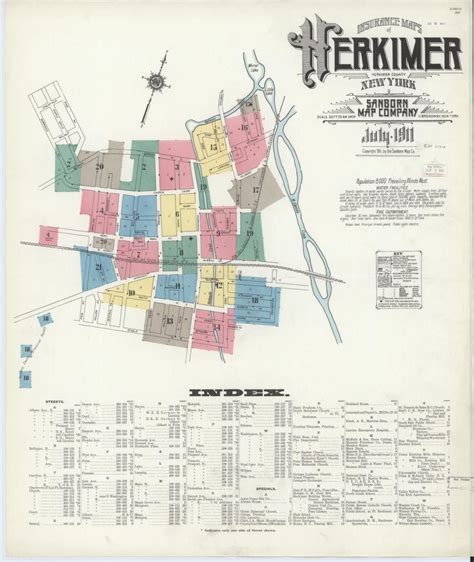 Image 1 Of Sanborn Fire Insurance Map From Herkimer Herkimer County