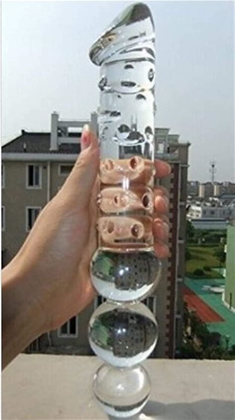 Sawekin Hochwertig Groß Glasdilos Sexspielzeug Glasdildo G punkt Penis Anal Butt Plug