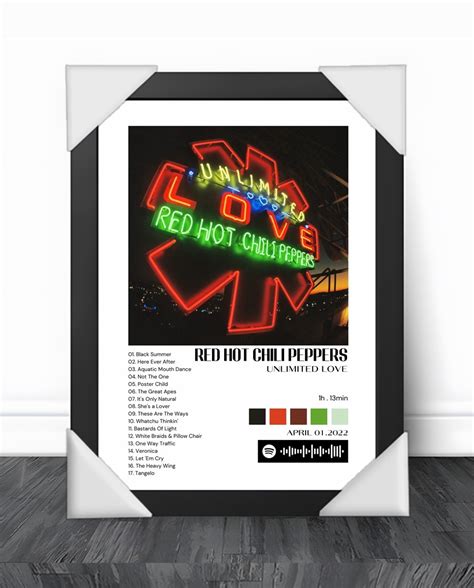 Quadro Decorativo A Spotify Red Hot Chili Peppers Elo