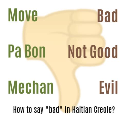 How do you say "Bad" in Creole - Haitian Creole Net