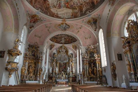 Interior Architecture with Furniture Decorations Frescoes and Sculptures of the Church of Paul ...