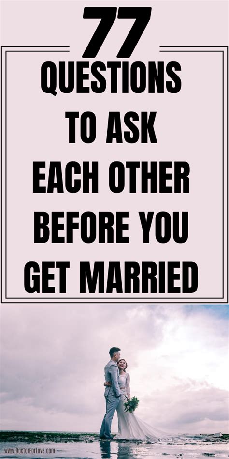 77 Important Questions To Ask Yourself Before Getting Married Love And Marriage Marriage Life