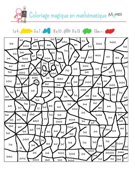 27 Dessins De Coloriage Magique Addition à Imprimer