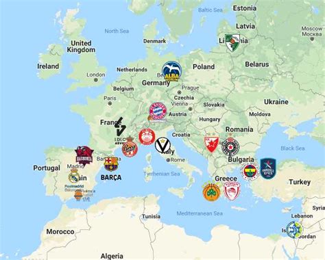 Euroleague Map Clubs Sport League Maps