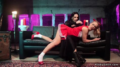 Blonde Lesbian Cheerleader Anal Fucked