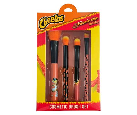 Cheetos Flamin Hot Piece Cosmetic Brush Set Big Lots