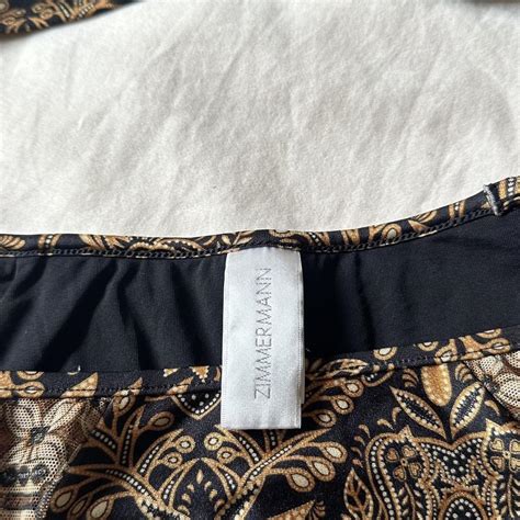 Zimmermann Black And Gold Bikini Set Size AUS10 Depop