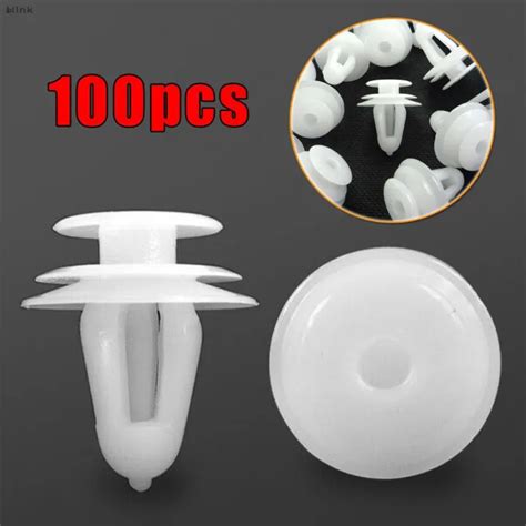 Zerui 100 Pcs White Plastic Rivet Retainer Push Type Clip 9mm Hole Car Bumper Fender Lazada Ph