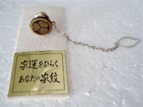 Vintage Japanese TOKUGAWA Clan Family Crest Tie Tack … - Gem