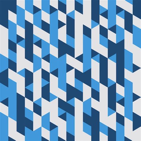 Premium Vector Blue Geometric Seamless Pattern Abstract Background