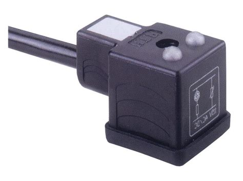 Connector DIN43650-A/ISO4400 - with Moulded Cabled, LED and Protection ...
