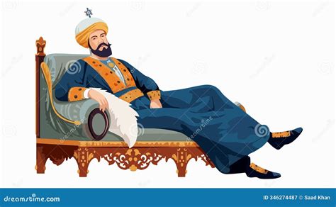 Ottoman Sultan 2nd Abdulhamid Signature Illustration Stock Illustration