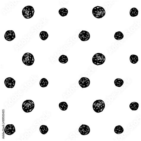 Seamless Pattern With Hand Drawn Polka Dots Stock Image And Royalty