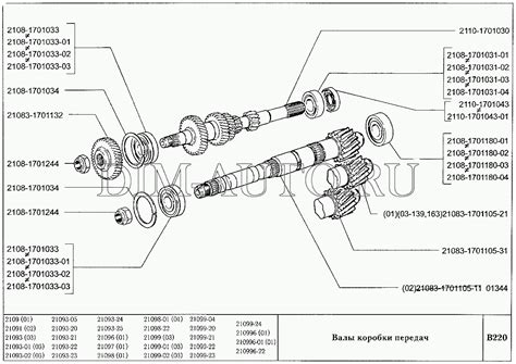 Схема передач ваз 2109 - 90 фото