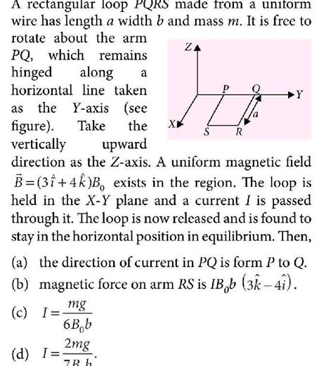 Answered A Rectangular Loop Pqrs Made From A Uniform Wire Has Physics Kunduz