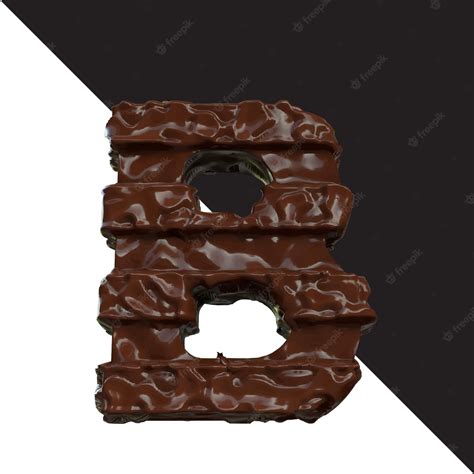 Premium Vector | Symbols made of chocolate letter b