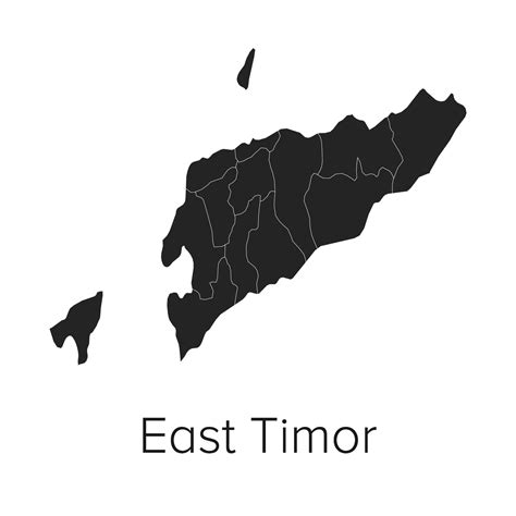 East Timor Map Illustration - Silhouette, Outline, East Timor Travel