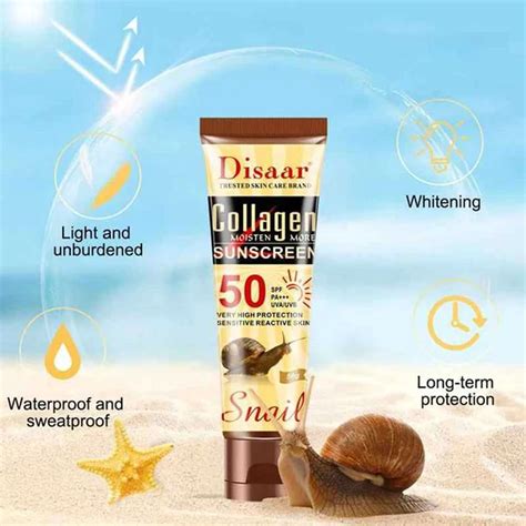 Disaar Collagen Snail Whitening Sunscreen Spf 50 50ml Eshaistic Pk